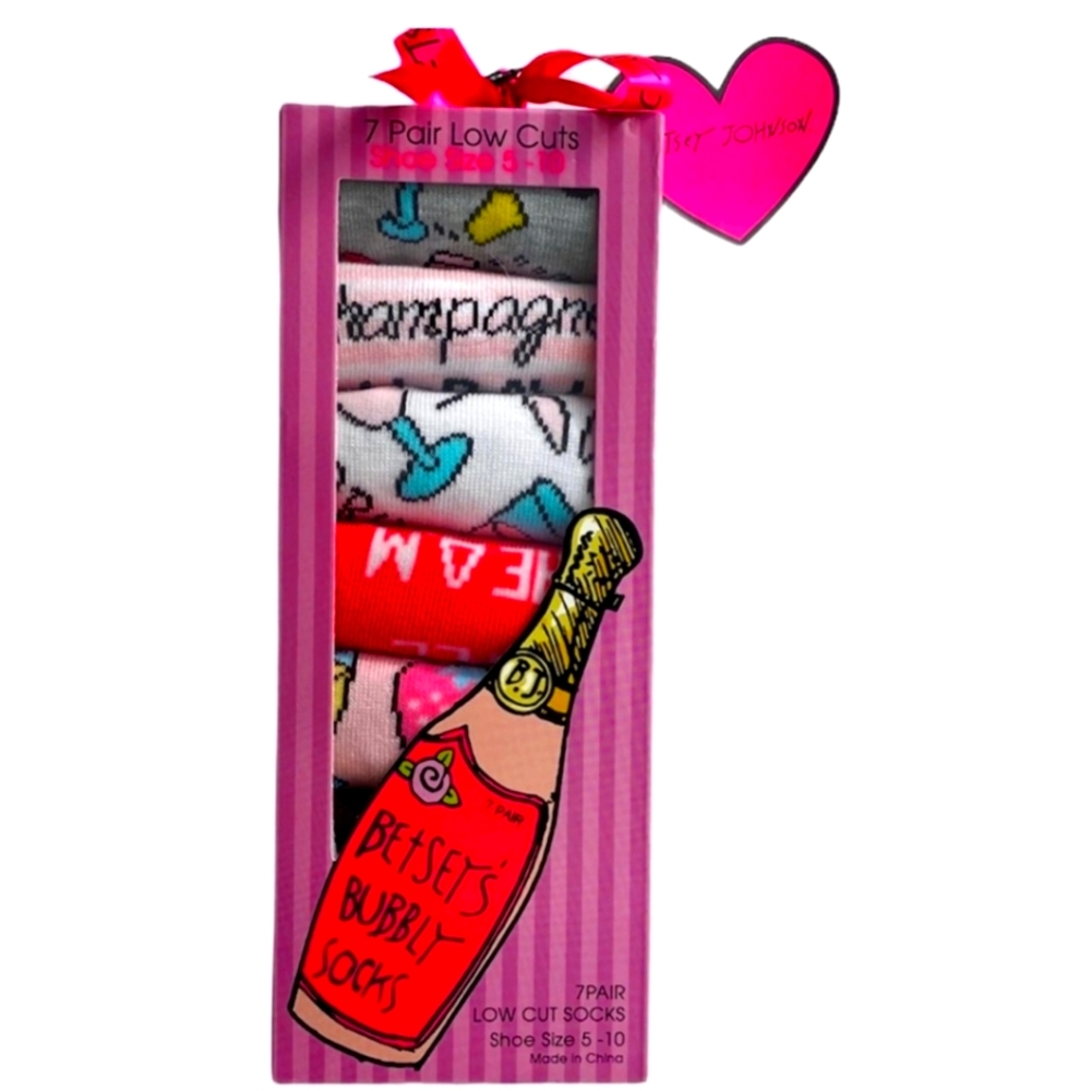 NWT/Betsey Johnson "Bubbly" sock gift set! So bright and fun!